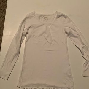 L.E.I white long sleeve shirt